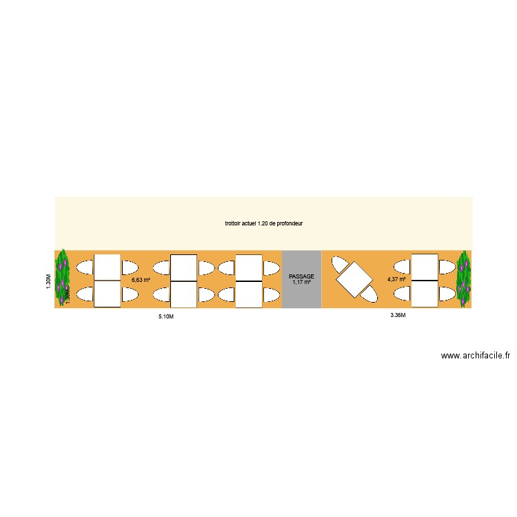 TERRASSE ACTUELLE PATIO RIVE GAUCHE. Plan de 0 pièce et 0 m2