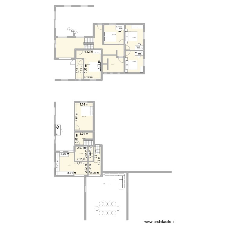 Test1. Plan de 12 pièces et 142 m2