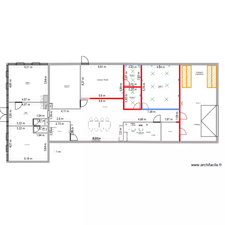 INORIX Formation Plan modification plateau technique. Plan de 