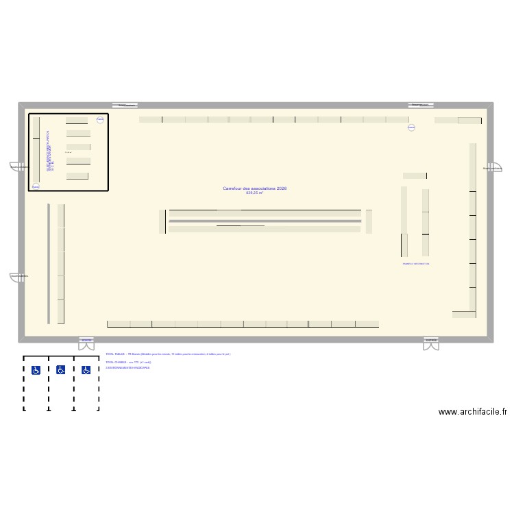 PLAN CARREFOUR DES ASSOCIATIONS 2026 NOMINOE. Plan de 2 pièces et 942 m2