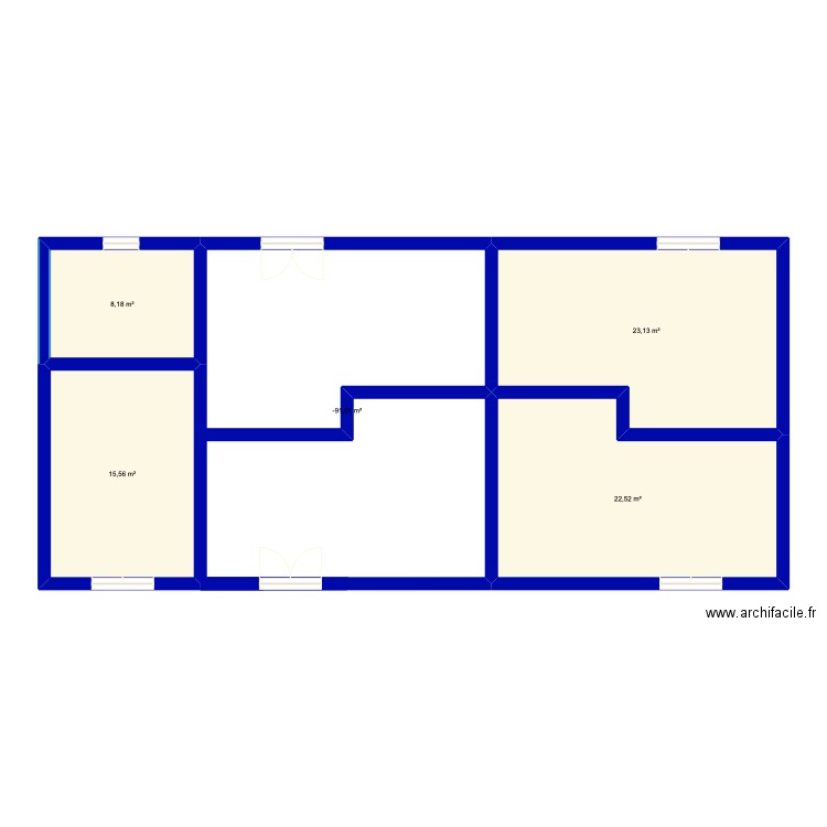 maison Carcassonne. Plan de 5 pièces et 114 m2
