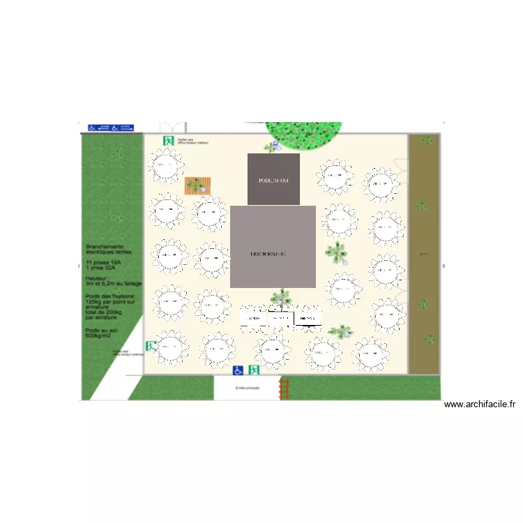 bastide du roy tente. Plan de 