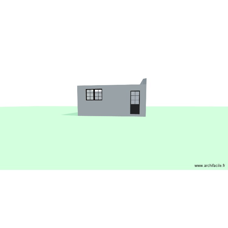 garage. Plan de 1 pièce et 25 m2