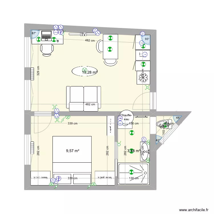 Sulpice r+3 #3 meubles plan electrique. Plan de Sulpice r+3 #3 meubles plan electrique. Plan de