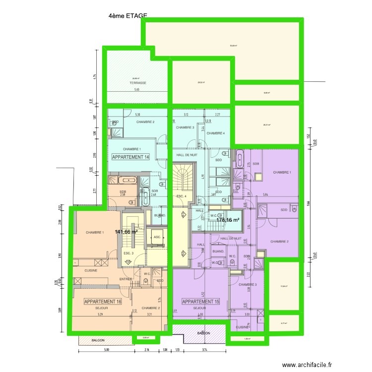 129171. Plan de 11 pièces et 466 m2