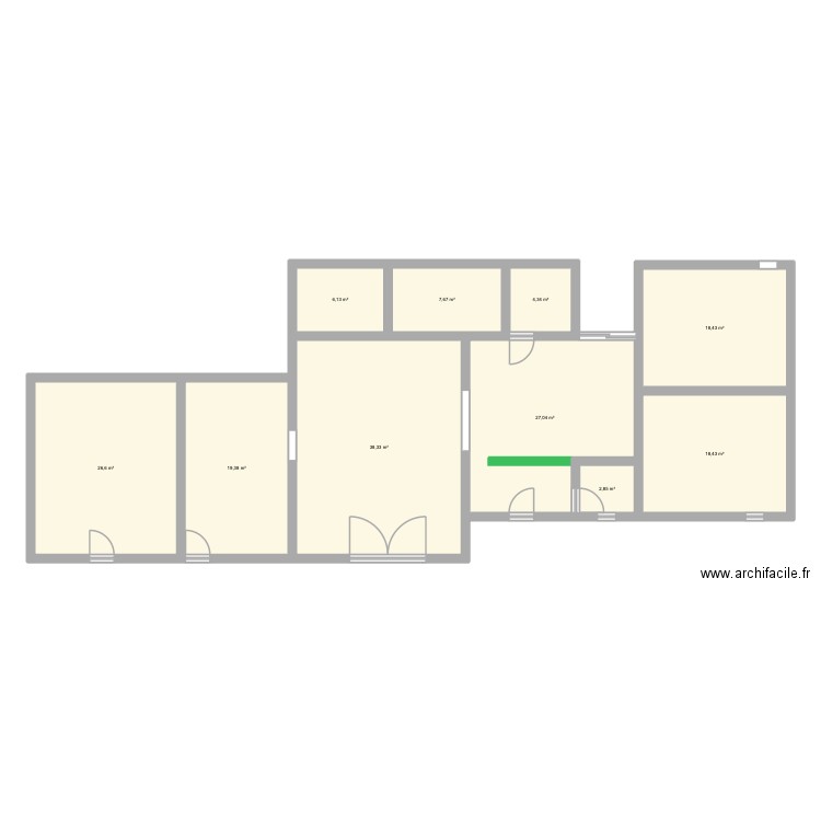 SECOND plan. Plan de 10 pièces et 169 m2