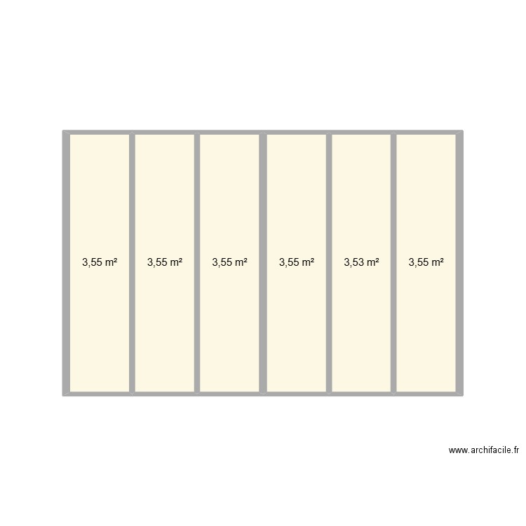 pergola. Plan de 6 pièces et 21 m2