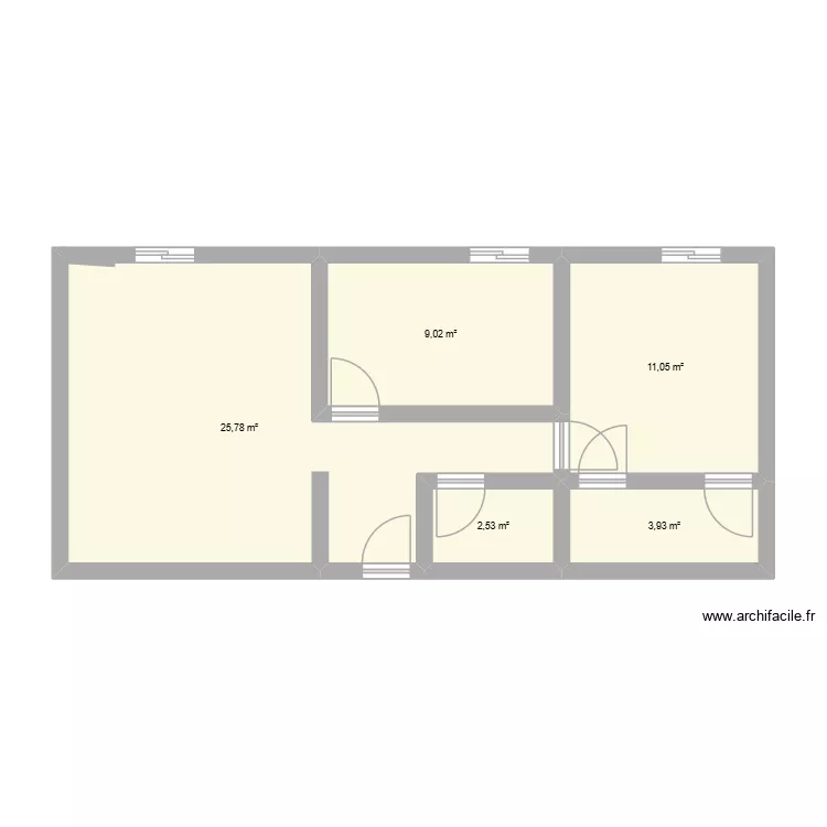 plan3. Plan de 5  et 52 m²