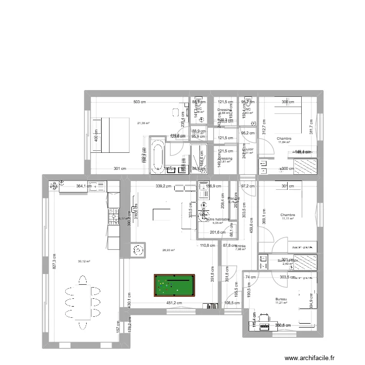 Nouvelle implantation ClaBas cuisine ok. Plan de 