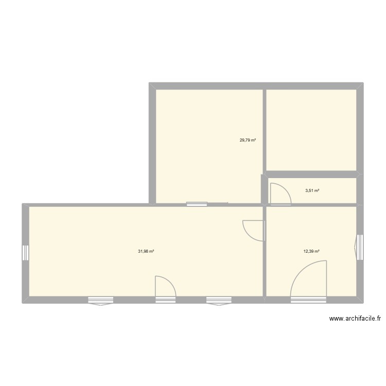 chamaret 2. Plan de 4 pièces et 78 m2