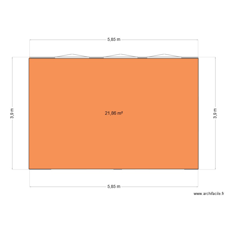 Plan_Serre_V2. Plan de 1 pièce et 22 m2
