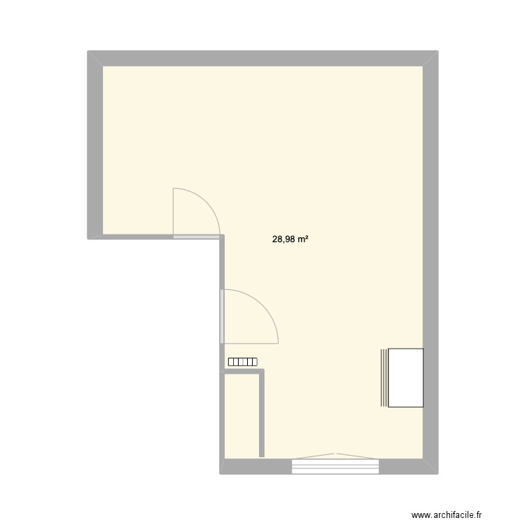 cuisine 87 GS N°2. Plan de 1 pièce et 29 m2