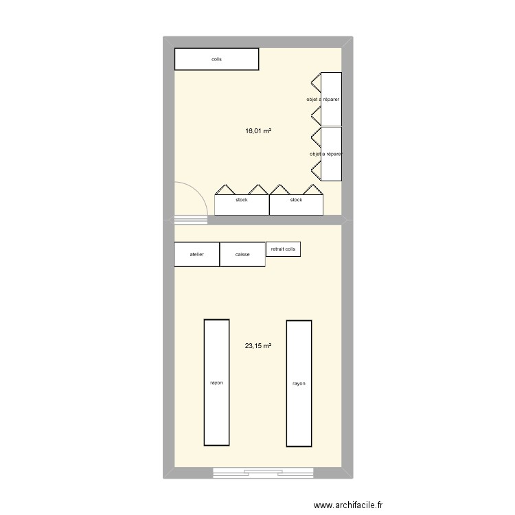 boutique. Plan de 0 pièce et 0 m2
