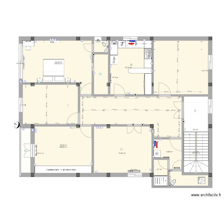Cherifi ahmed. Plan de 135 pièces et 1651 m2