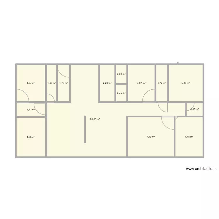 maison. Plan de 15  et 67 m²
