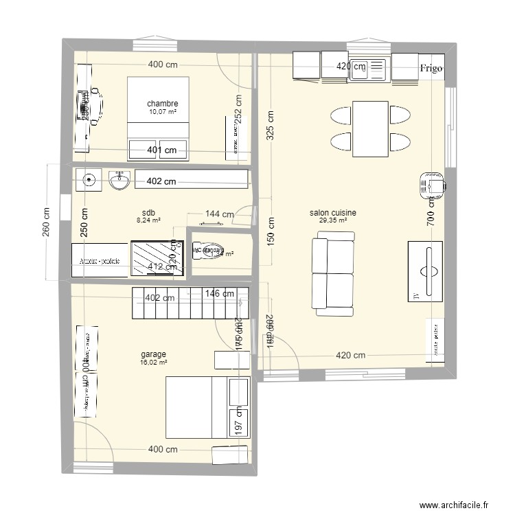 salon. Plan de 0 pièce et 0 m2