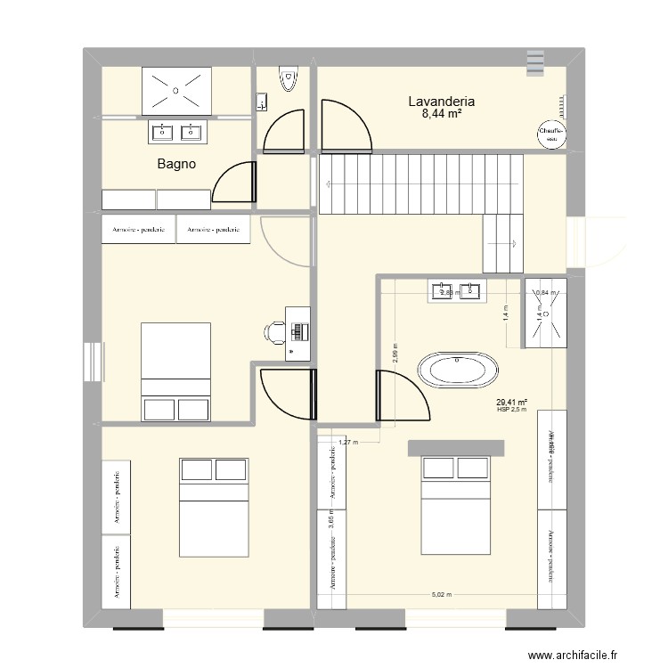 Casa Torremezo schéma Eau et ELectricité. Plan de 13 pièces et 200 m2