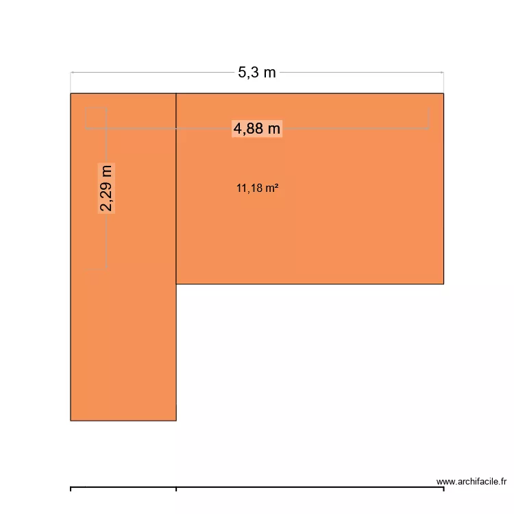 ess. Plan de 1  et 11 m²