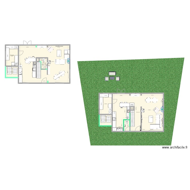 fgfgv. Plan de 12 pièces et 147 m2