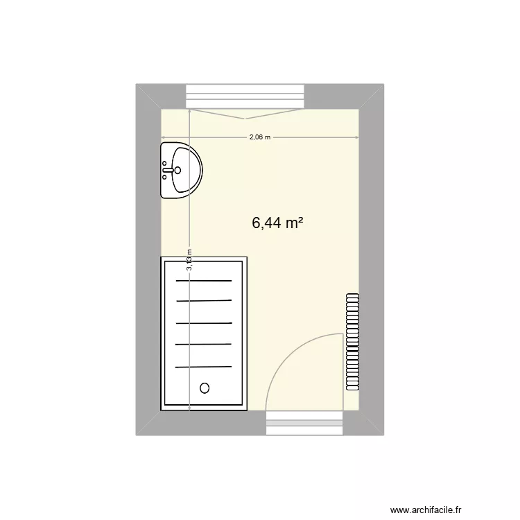 planchat. Plan de 1  et 6 m²