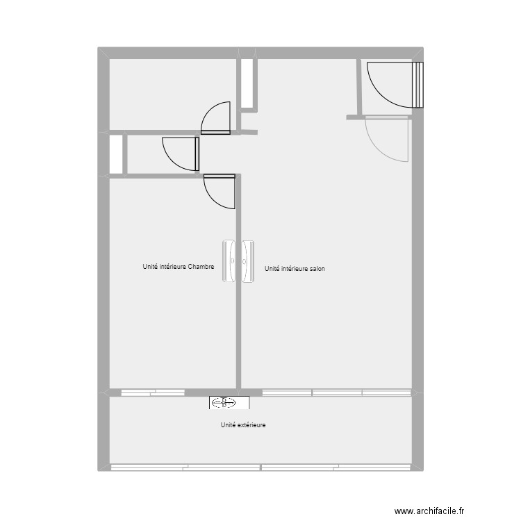 St Hilaire Climatisation. Plan de 7 pièces et 42 m2