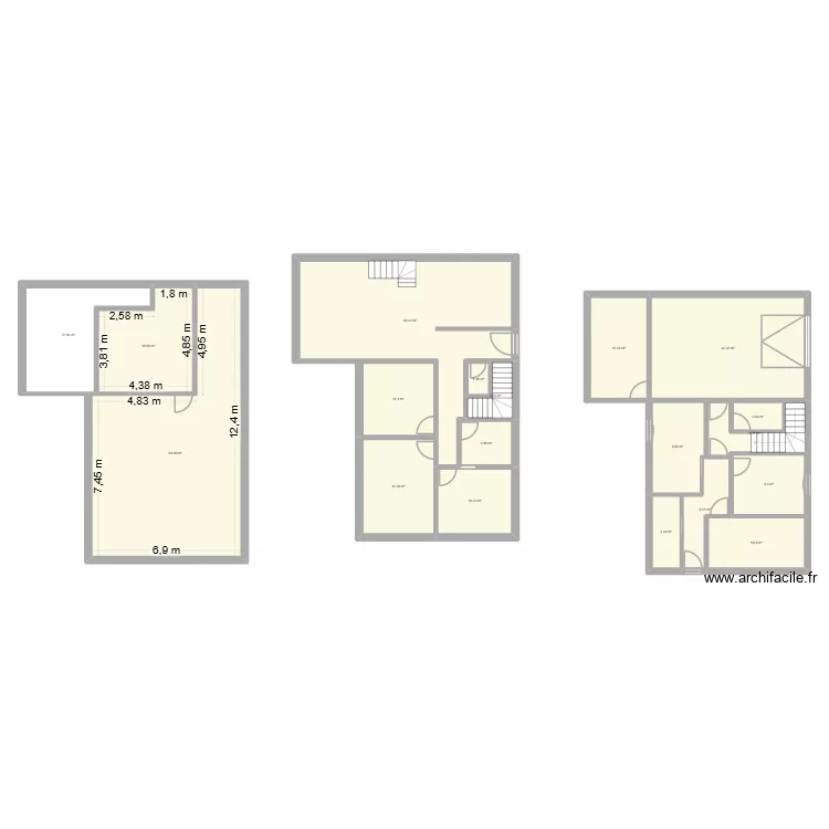 r&eacute;chy. Plan de 19  et 289 m²