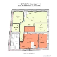 B&acirc;timent 1 am&eacute;nagement 2er &eacute;tage + mezzanine