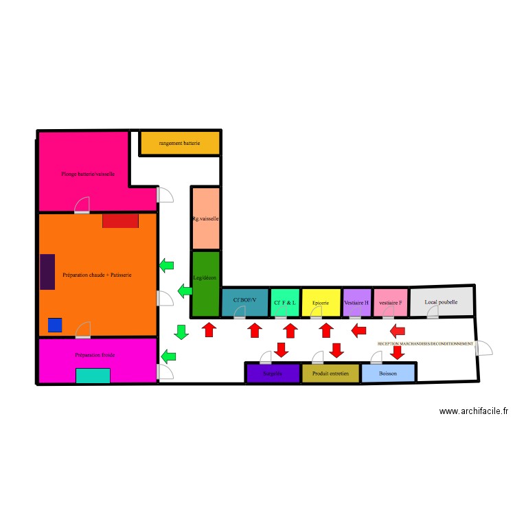 convivio. Plan de 16 pièces et 51 m2