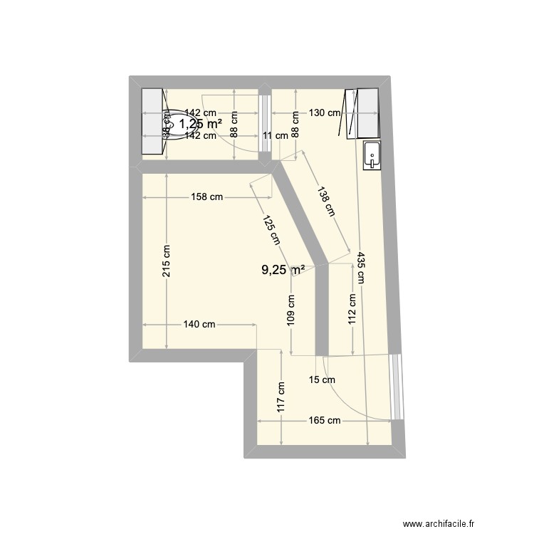 Vestiboutique Stockage - sanitaire. Plan de 0 pièce et 0 m2