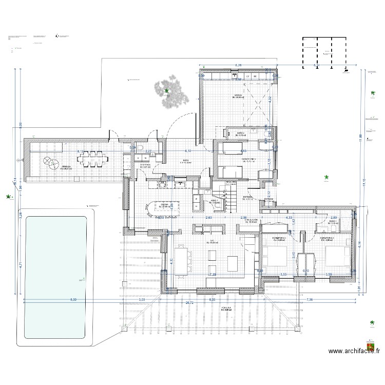 Plano eléctrico exterior de la planta baja. Plan de 0 pièce et 0 m2