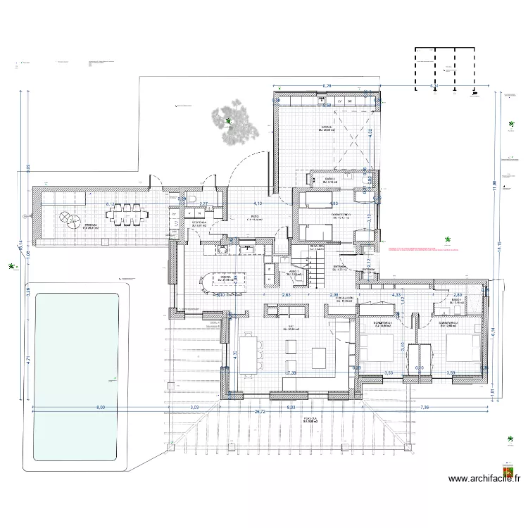 Plano el&eacute;ctrico exterior de la planta baja. Plan de 