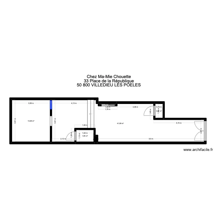 CHEZ MA MIE CHOUETTE. Plan de 6 pièces et 59 m²