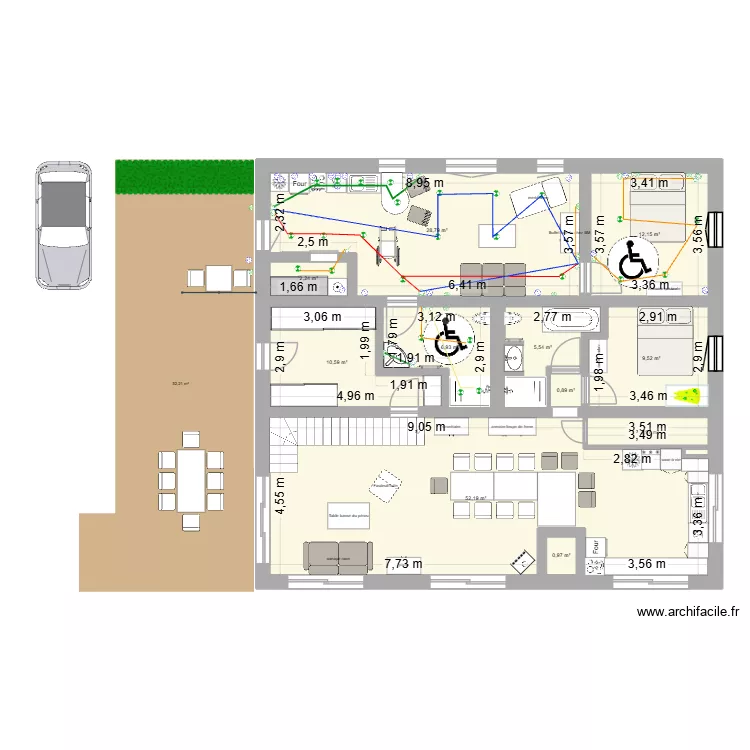8 route de la croix des h&egrave;tres maison principale electricit&eacute;. Plan de 25 Pièces et 286 m²