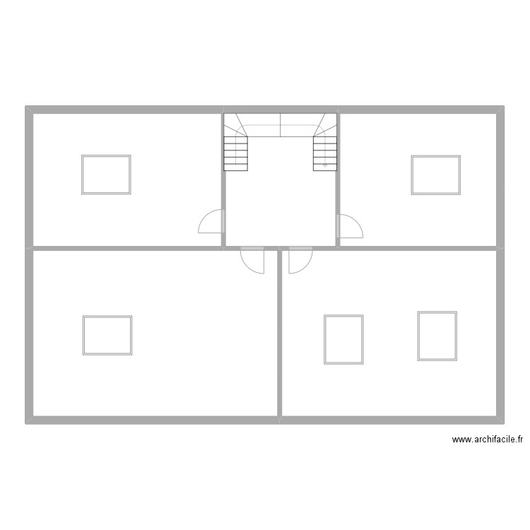 marchand r+2. Plan de 5 pièces et 160 m2