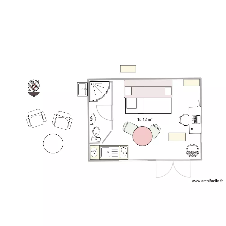 Kerg v ersion 11. Plan de 1  et 15 m²