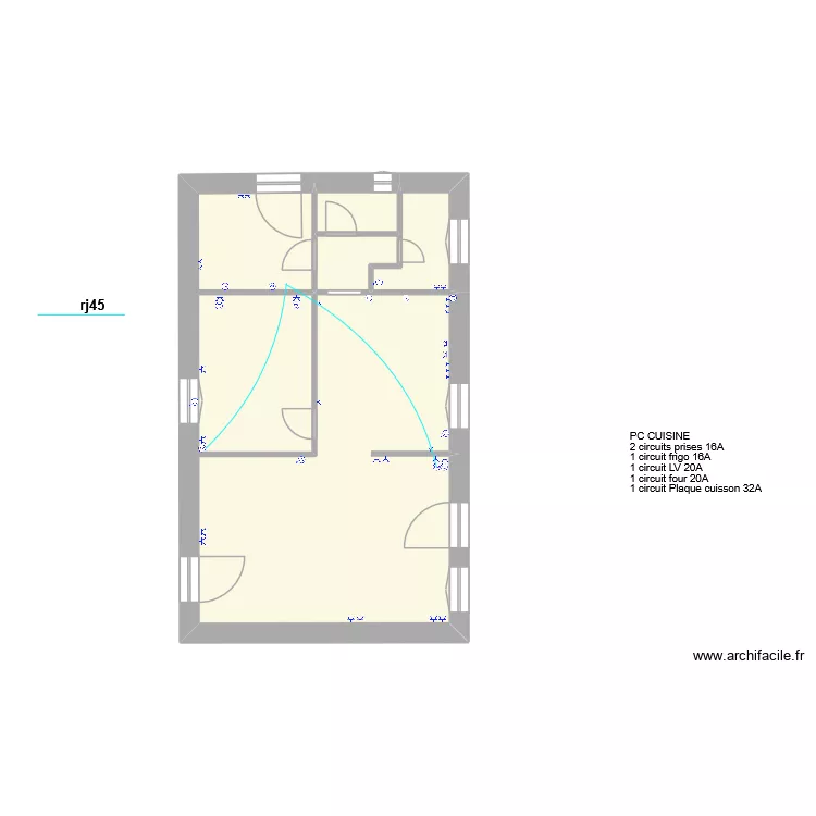 Joris rj45. Plan de 4 pièces et 73 m² Joris rj45. Plan de 4 pièces et 73 m²