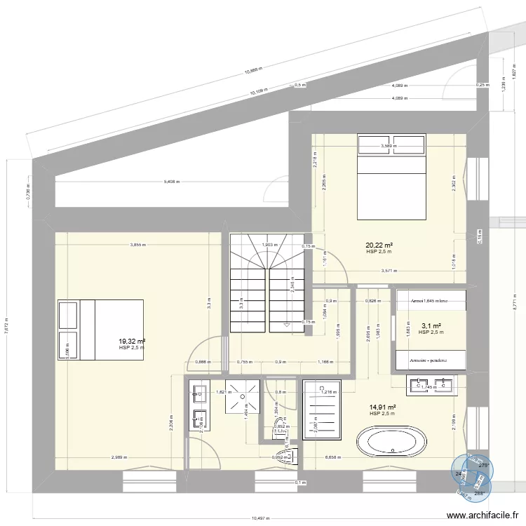 MAISON AV DES MATIGNON. Plan de 
