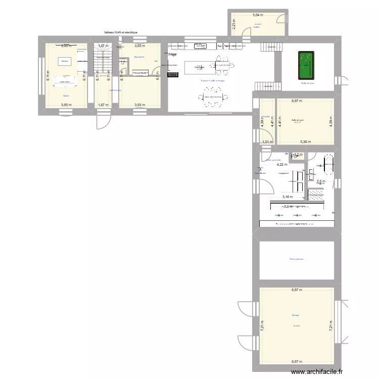 RDC suite parentale. Plan de RDC suite parentale. Plan de