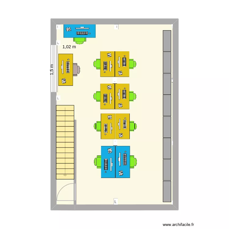 Atelier. Plan de 1 et 45 m² Atelier. Plan de 1 et 45 m²