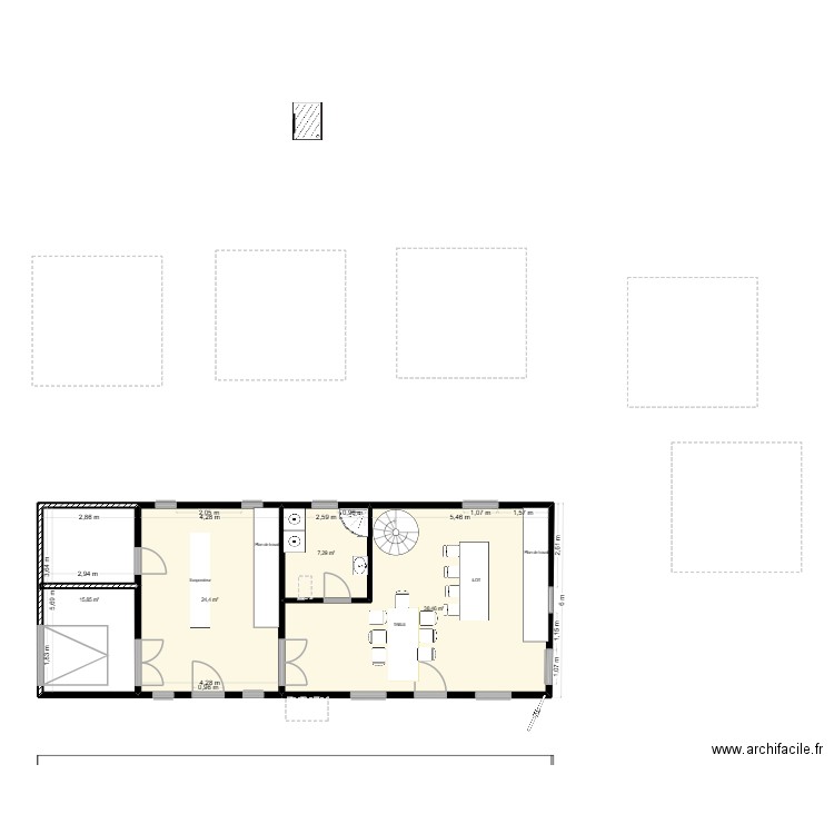 Cabane à sucre - Version 2. Plan de 4 pièces et 86 m2