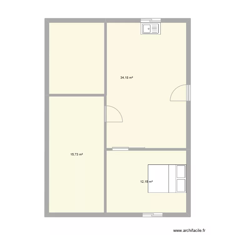 Manil 4. Plan de 5 et 62 m² Manil 4. Plan de 5 et 62 m²
