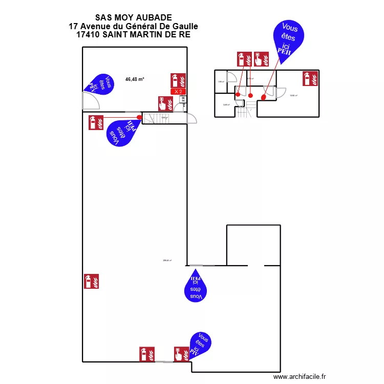 SAS Moy &Icirc;le de R&eacute; Nv Implantation. Plan de 7  et 336 m²