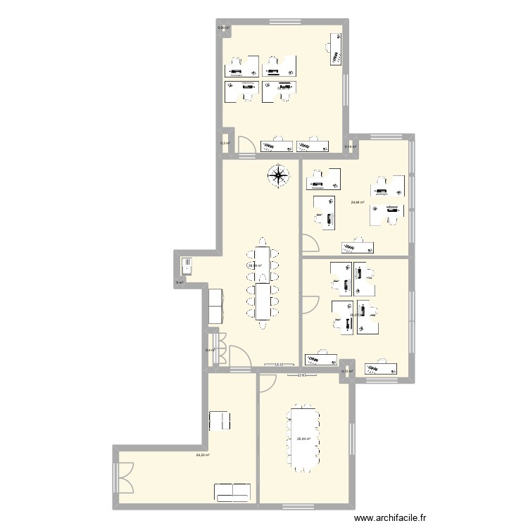 Bureau 3 bureau. Plan de 0 pièce et 0 m2