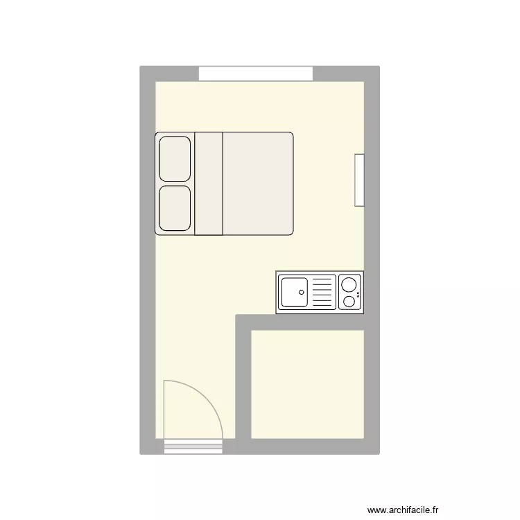 Studio St Nicolas. Plan de 2  et 13 m²