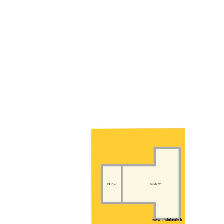 Idée projet perso Emma. Plan de 2 pièces et 128 m2