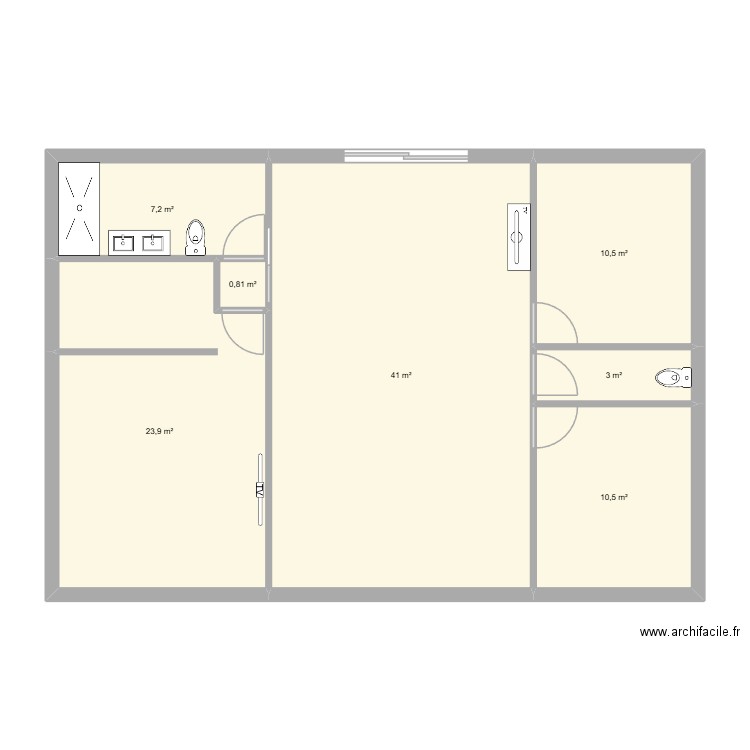 PLAN 3. Plan de 7 pièces et 97 m2