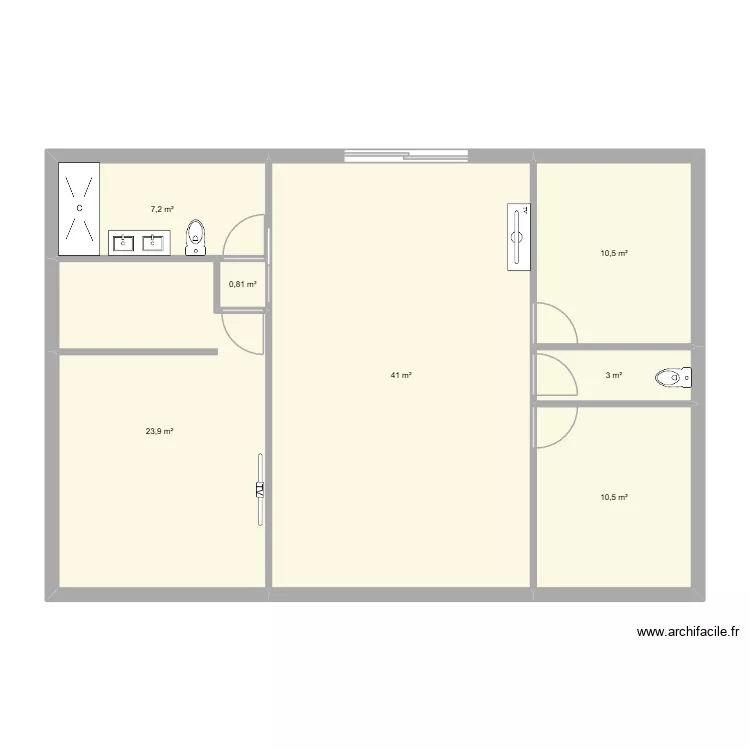 PLAN 3. Plan de 7 pièces et 97 m²