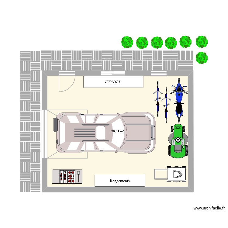 Garage. Plan de 0 pièce et 0 m2