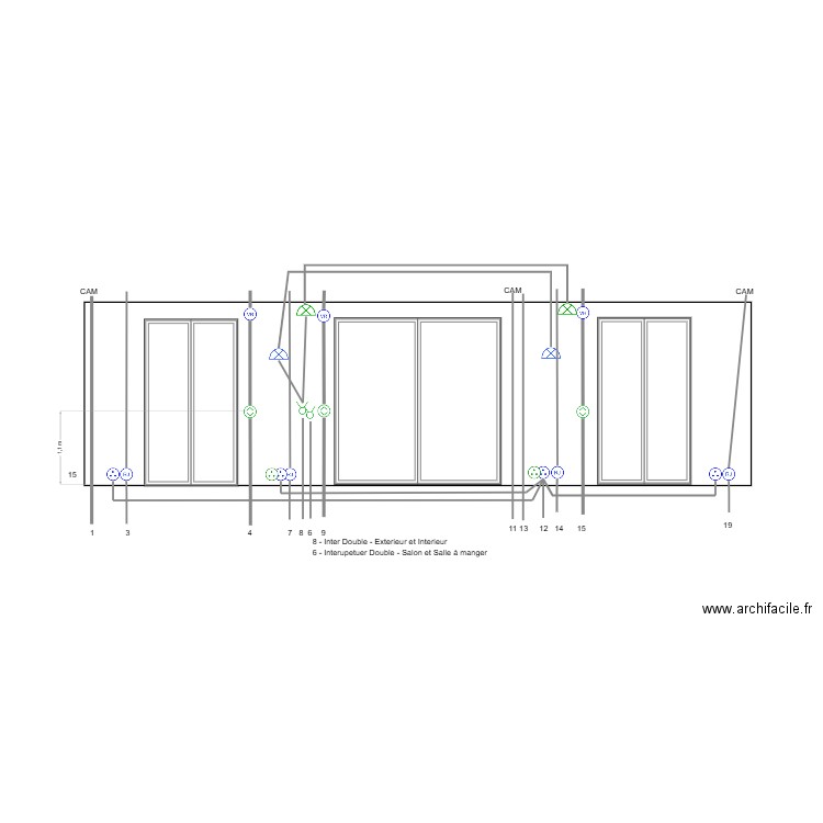 mur RdC Sud. Plan de 0 pièce et 0 m2
