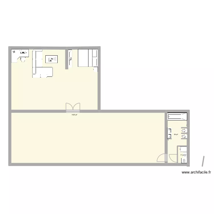 Sous sol. Plan de 3 et 142 m² Sous sol. Plan de 3 et 142 m²